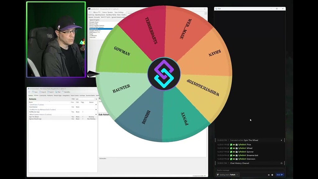 Spinning Prize Wheel Approved Streamer.bot Extensions