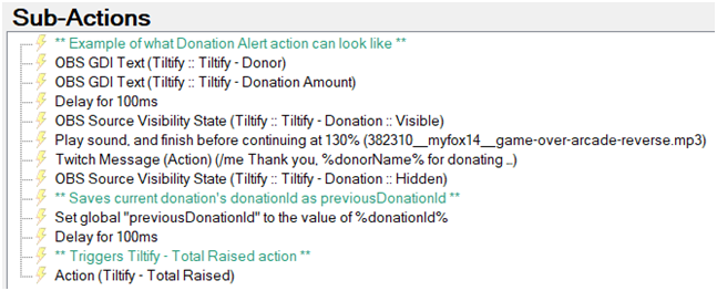 Tiltify - Recent Donation Alert example